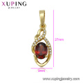 33244 xuping women 14k gold color imitation diamond pendant jewelry